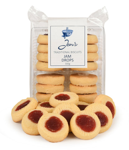 Jens Traditional Biscuits Jam Drops 300g