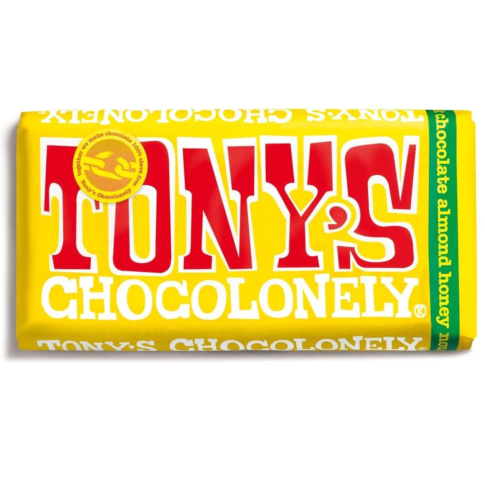 Milk Honey Almond Nougat 180g - Tony's Chocolonely