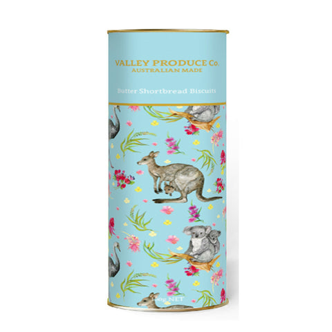 VPC Pure Butter Shortbread Embossed Tube - Australian Animals (Blue) 180g