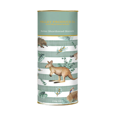 VPC Pure Butter Shortbread Embossed Tube - Australian Animals (Green) 180g