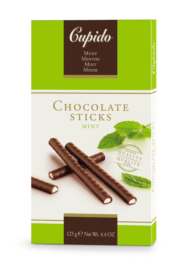 Cupido Chocolate Sticks - Mint 125g