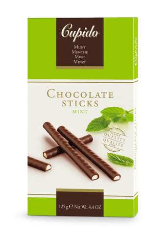 Cupido Chocolate Sticks - Mint 125g