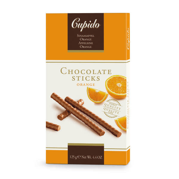 Copy of Cupido Chocolate Sticks - Orange 125g