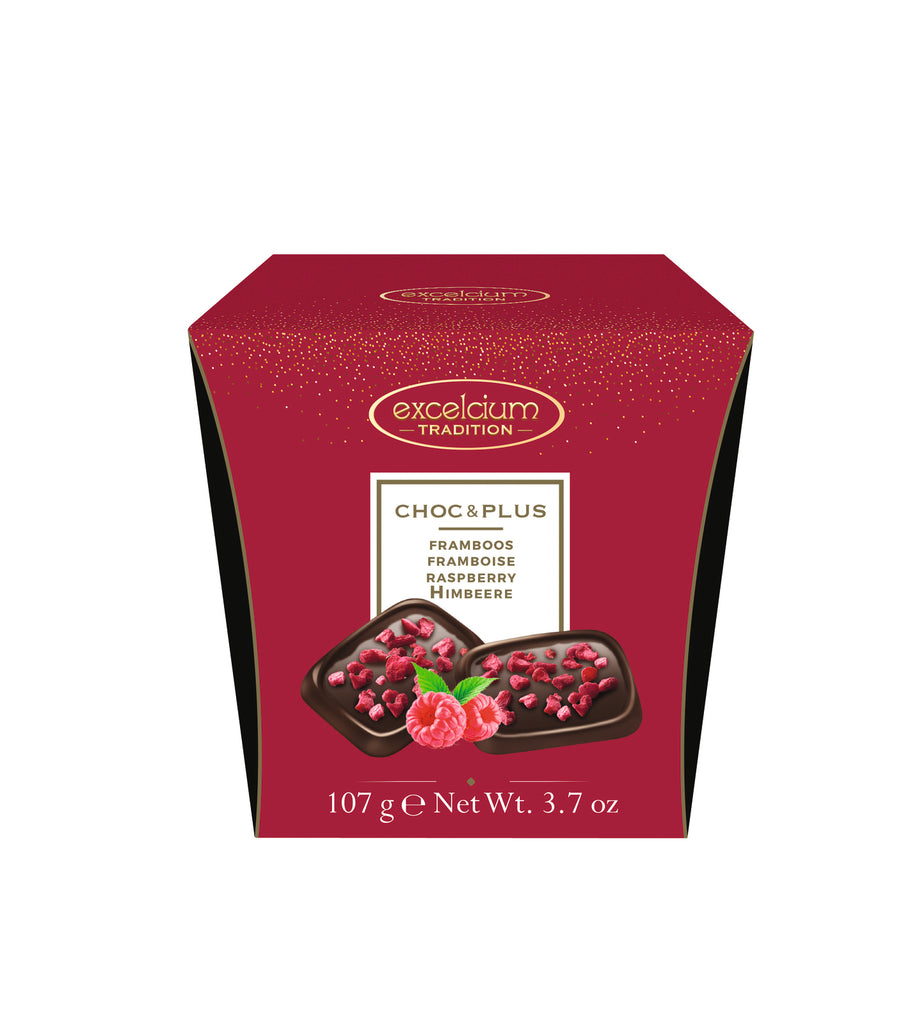 Choc Plus Dark Raspberry 107g - Excelcium