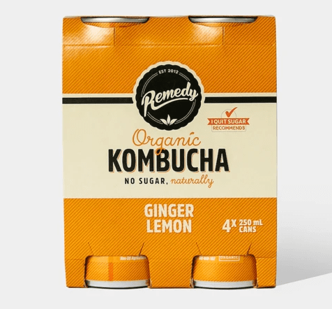 Ginger Lemon Kombucha (4x250mL)