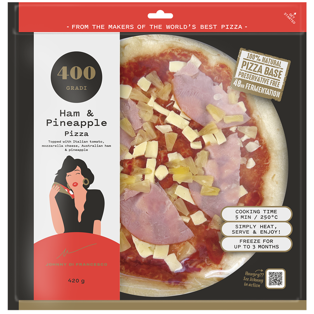 Pizza Ham & Pineapple 420g - 400 Gradi