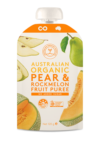 Pear & Rockmelon Fruit Puree - Australian Organic