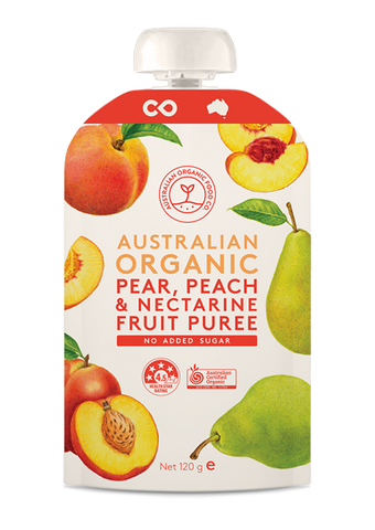 Pear, Peach & Nectarine Fruit Puree - Australian Organic