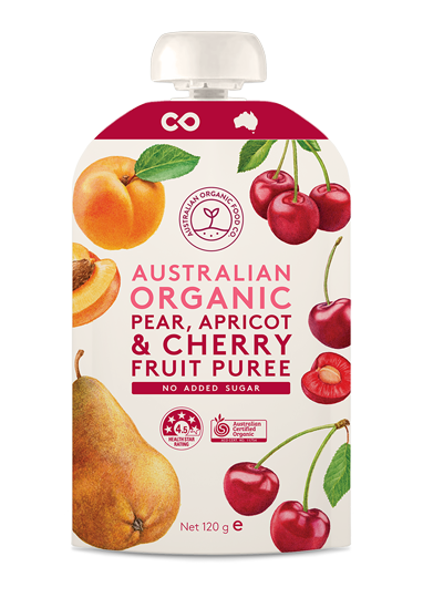 Pear, Apricot & Cherry Fruit Puree - Australian Organic (Copy)