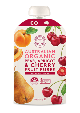 Pear, Apricot & Cherry Fruit Puree - Australian Organic (Copy)