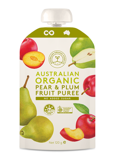 Pear & Plum Fruit Puree - Australian Organic