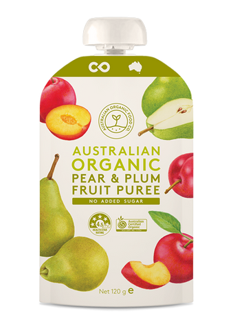 Pear & Plum Fruit Puree - Australian Organic