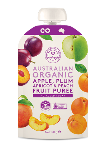 Apple, Plum, Apricot & Peach Fruit Puree - Australian Organic